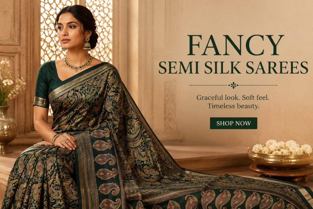 Fancy Semi Silk Sarees