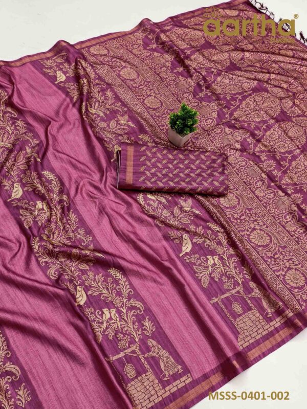 Matka Semi Silk Sarees