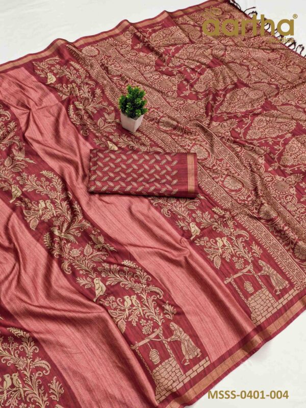 Matka Semi Silk Sarees