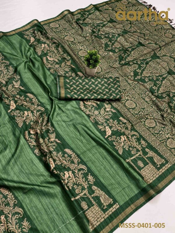 Matka Semi Silk Sarees