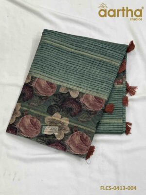 Fancy Linen Cotton Sarees