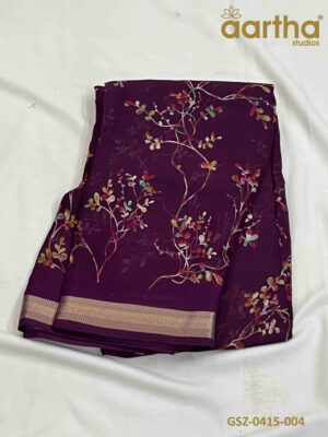 Georgette Sarees with Zari