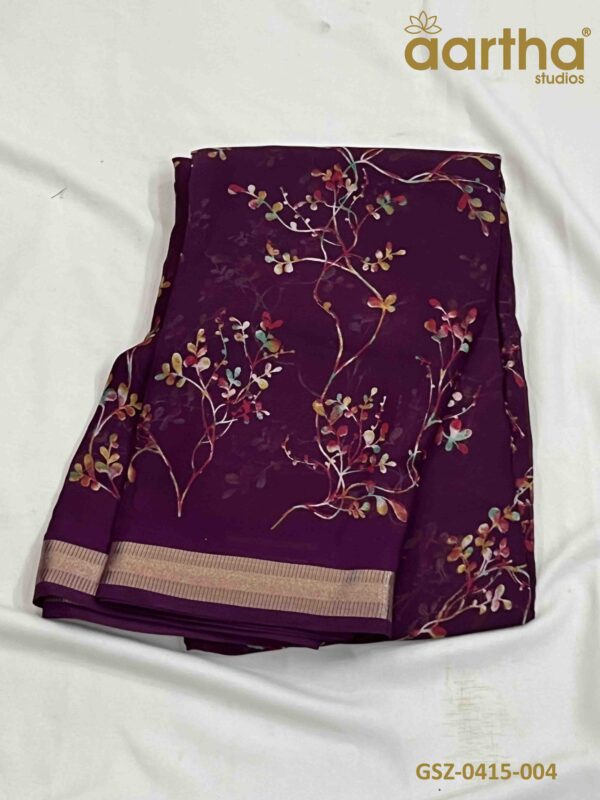 Georgette Sarees with Zari