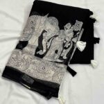Linen Cotton Sarees with Mirror