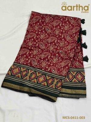 Mul Cotton Sarees with Mirror