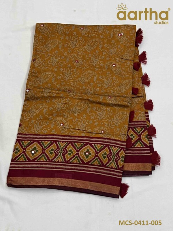 Mul Cotton Sarees with Mirror